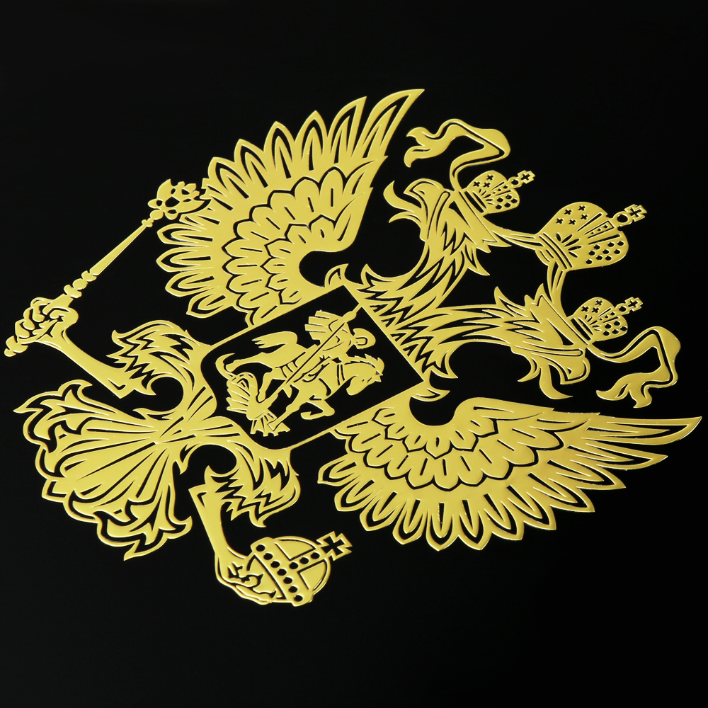 金色双头鹰镍合金标志徽章
